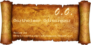 Osztheimer Odisszeusz névjegykártya